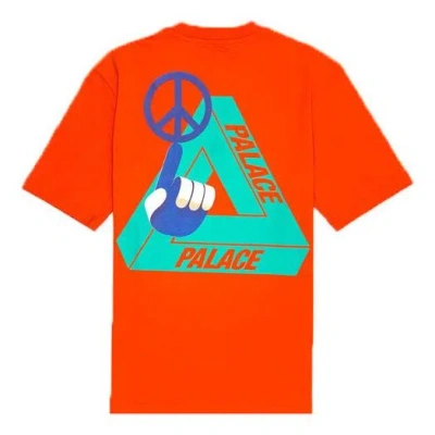 Palace Tri Smiler Back Printing Short Sleeve Unisex Orange