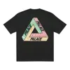 Palace Tri-tex Black Multi-color Triangle Printing Short Sleeve Unisex In Black