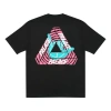 Palace Tri-zooted Shakka Round Neck Short Sleeve Unisex Black In Black