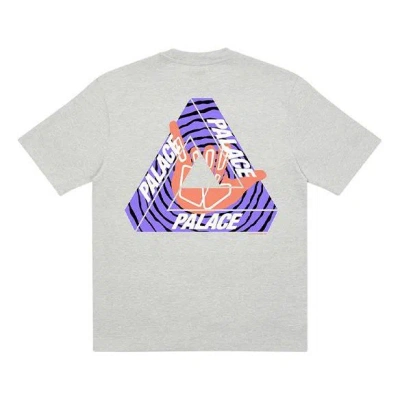 Palace Tri-zooted Shakka Round Neck Short Sleeve Unisex Gray In Neutral