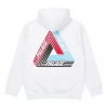 Palace Triangle Logo Hooded Long Sleeves Unisex White