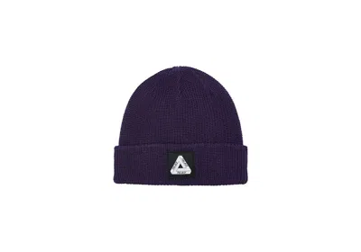 Pre-owned Palace Triferg Patch Beanie In Purple