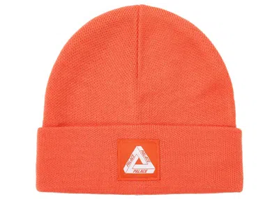 Pre-owned Palace Triferg Patch Beanie In Tiger Orange