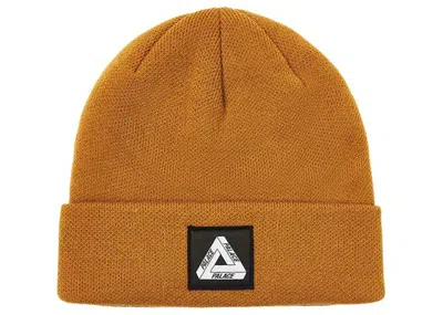 Pre-owned Palace Triferg Patch Beanie (ss23) In Tan In Brown