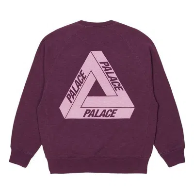 Palace Tri-ferg Slub Crew 'purple' In White