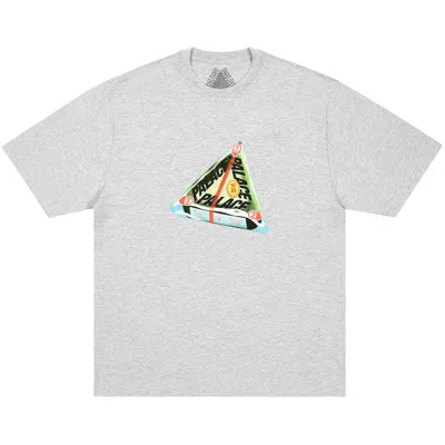 Pre-owned Palace Tri-onigiri T-shirt 'grey Marl' | Men's Size Xxl In Gray
