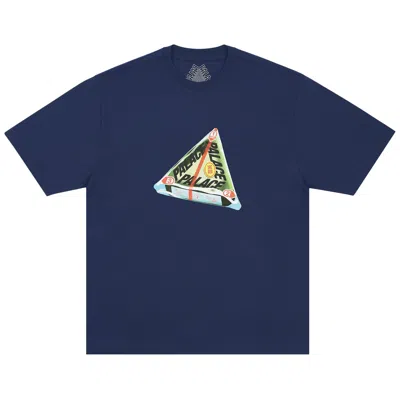 Pre-owned Palace Tri-onigiri T-shirt 'navy' | Blue | Men's Size M