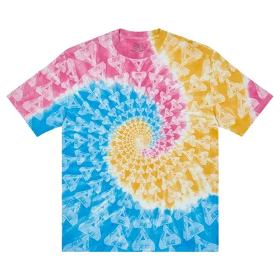 Pre-owned Palace Trippy Tri-ferg T-shirt 'blue Swirl' | Multi-color | Men's Size M In Multicolor