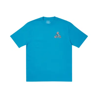 Pre-owned Palace Tri-sticker Pack Logo T-shirt 'petrol Blue' | Men's Size L