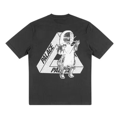 Palace U Figure Black Back Printing Short Sleeve Unisex