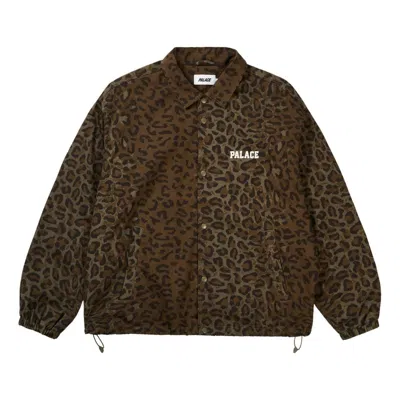 Palace Uni Coach Jacket 'cheetah' In Brown
