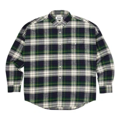 Palace Unisex Lapel Long-sleeved Shirt Green