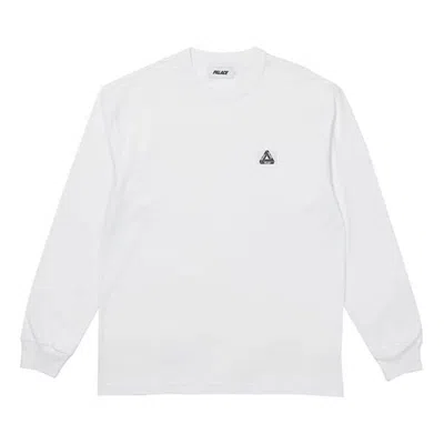 Palace Unisex Logo Round-neck Sweatshirt White