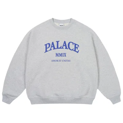 Pre-owned Palace Unitas Oversized Crew 'grey Marl' | Men's Size M In Gray