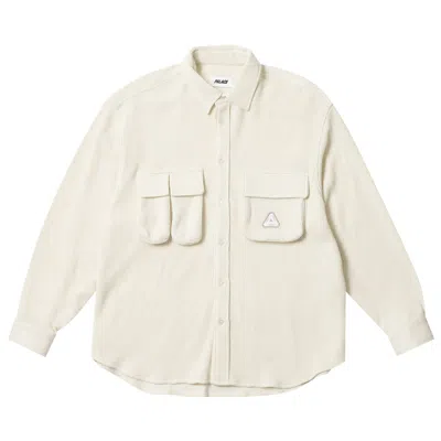 Pre-owned Palace Waffle Shirt 'off White' In Cream