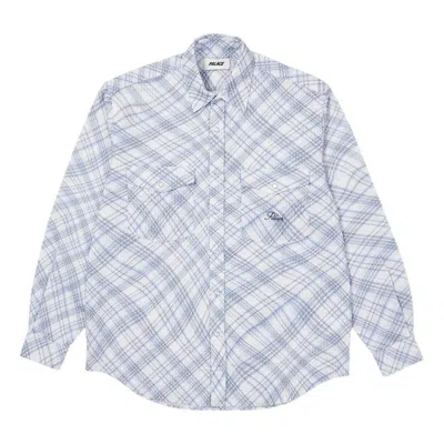 Palace Warp Check Shirt 'blue'