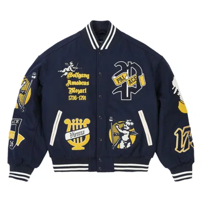 Pre-owned Palace Wolfgang Varsity Jacket 'navy' | Blue | Men's Size S