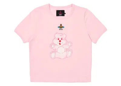 Pre-owned Palace Women's  X Vivienne Westwood Baby Tee Shirt In Pink