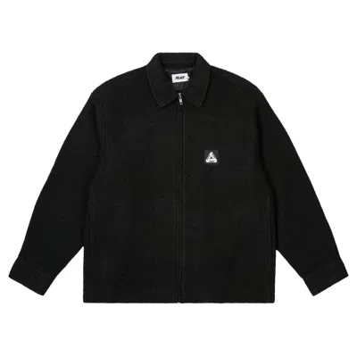 Pre-owned Palace Wooly Zip Jacket 'black'