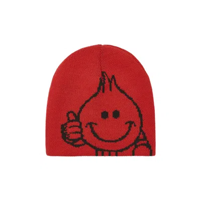 Pre-owned Palace World Industries Reverso Nein Cuff Beanie 'red/black' | Men's Size Onesize