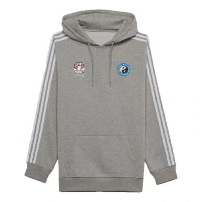 Palace X Adidas Originals Graphic Hoodie 'grey' In Gray