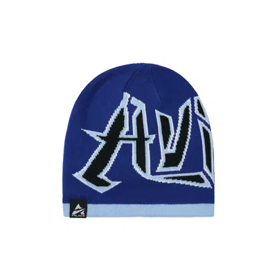 Pre-owned Palace X Avirex Nein Cuff Beanie 'blue' | Men's Size Onesize