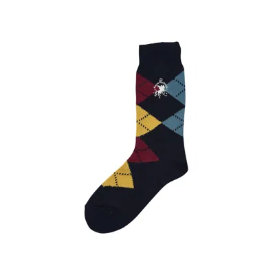 Pre-owned Palace X Beams Plus Argyle Socks 'jet Black'