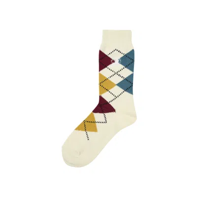 Pre-owned Palace X Beams Plus Argyle Socks 'whisper White'