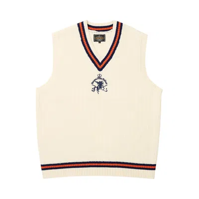 Pre-owned Palace X Beams Plus Cable Vest 'white' | Men's Size Xl