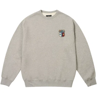 Pre-owned Palace X Beams Plus Graphic Crew 'grey Marl' | Men's Size S