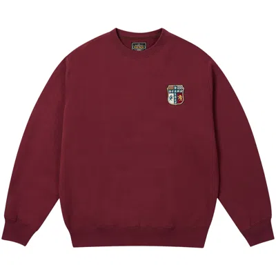 Pre-owned Palace X Beams Plus Graphic Crew 'windsor Wine' | Red | Men's Size Xl