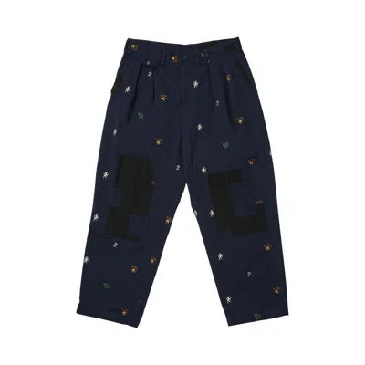 Pre-owned Palace X Beams Plus Pleated Twill Trousers 'navy' | Blue | Men's Size M