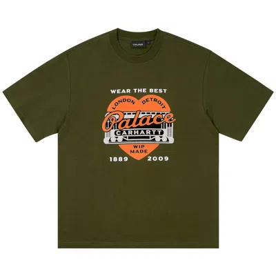 Pre-owned Palace X Carhartt Wip Heart T-shirt 'plant' | Green | Men's Size L