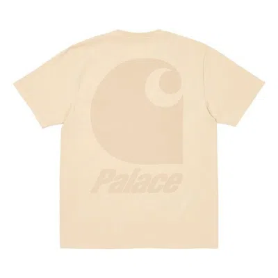 Palace X Carhartt Wip Short-sleeve Pocket T-shirt 'beige' In Yellow