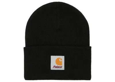 Pre-owned Palace X Carhartt Wip Watch Hat In Black