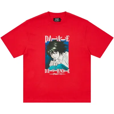 Pre-owned Palace X Death Note T-shirt 'truest Red' | Men's Size M