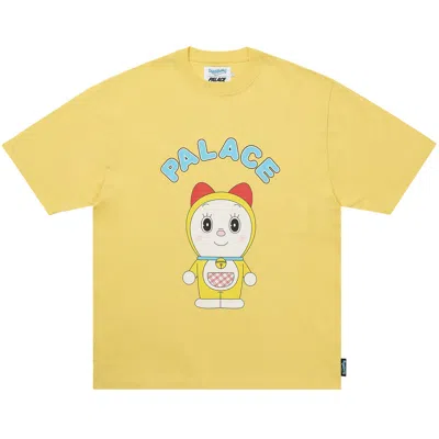 Pre-owned Palace X Doraemon T-shirt 'blessed Yellow' | Men's Size L