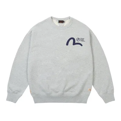 Pre-owned Palace X Evisu Crew 'grey Marl' | Men's Size M In Gray