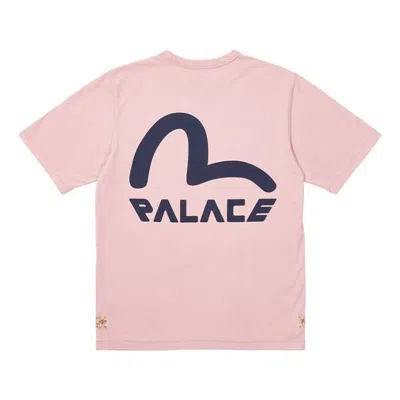 Palace X Evisu Fw21 Seagull T-shirt Pink Nectar Logo T-shirt 'pink'