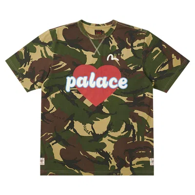 Pre-owned Palace X Evisu Heart T-shirt 'camo' In Multi-color