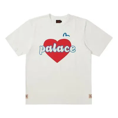Palace X Evisu Heart T-shirt 'white'