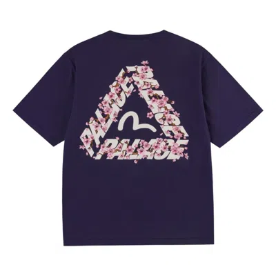 Palace X Evisu Heavy Wash T Shirt 'navy' In Blue