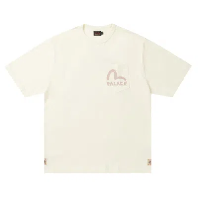 Pre-owned Palace X Evisu Heavy Wash T-shirt 'off White' | Men's Size L