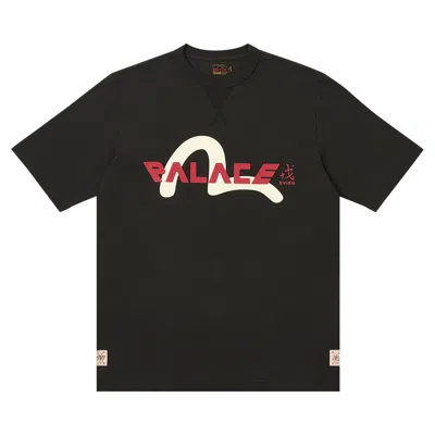 Pre-owned Palace X Evisu Logo T-shirt 'black'