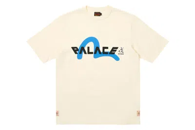 Pre-owned Palace X Evisu Logo T-shirt White