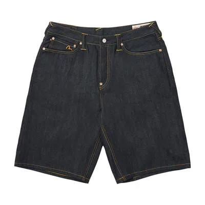 Pre-owned Palace X Evisu Long Denim Short 'raw' In Blue