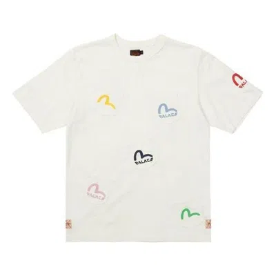 Palace X Evisu Multi Pocket T-shirt Egret Logo T-shirt 'white'
