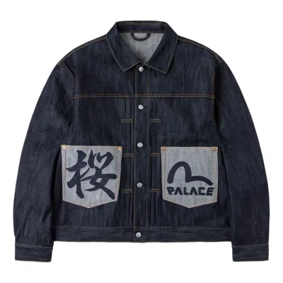 Palace X Evisu Type 2 Denim Jacket 'indigo' In Blue