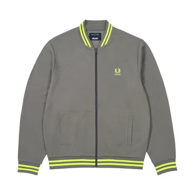 Pre-owned Palace X Fred Perry Track Jacket 'feather' | Grey | Men's Size L In Gray