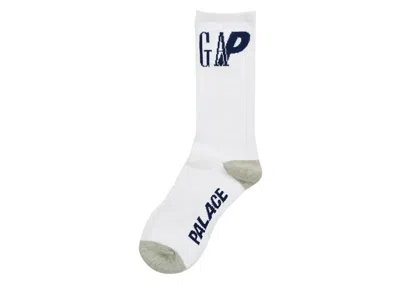 Pre-owned Palace X Gap Crew Socks In White